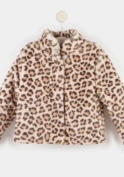 Conguitos Abrigo Pelo De Niña Leopardo^ Chaquetas
