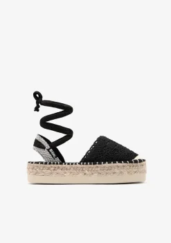 Conguitos Alpargatas Crochet Negro B&W^ Alpargatas|Alpargatas