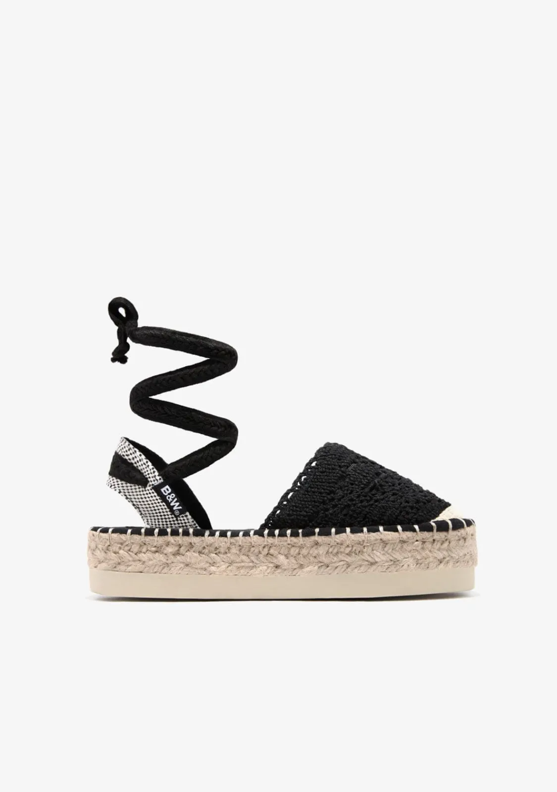 Conguitos Alpargatas Crochet Negro B&W^ Alpargatas|Alpargatas