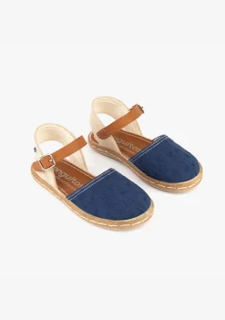 Conguitos Alpargatas De Niña Bordado Azul Marino^ Alpargatas
