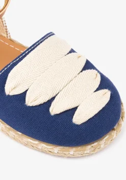 Conguitos Alpargatas De Niña Cordones Azul^ Alpargatas