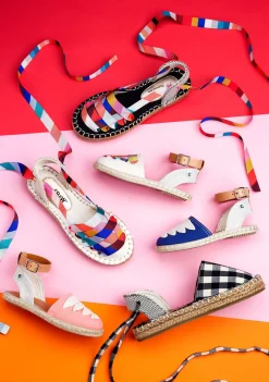 Conguitos Alpargatas De Niña Cordones Azul^ Alpargatas