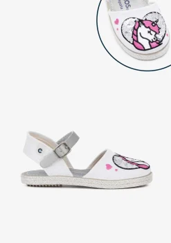 Conguitos Alpargatas De Niña Lentejuelas Unicornio^ Alpargatas
