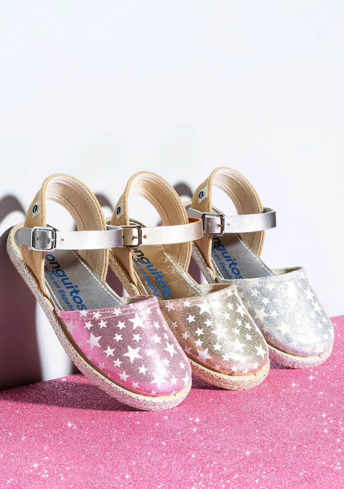 Conguitos Alpargatas De Niña Plata Brillo En La Oscuridad^ Alpargatas