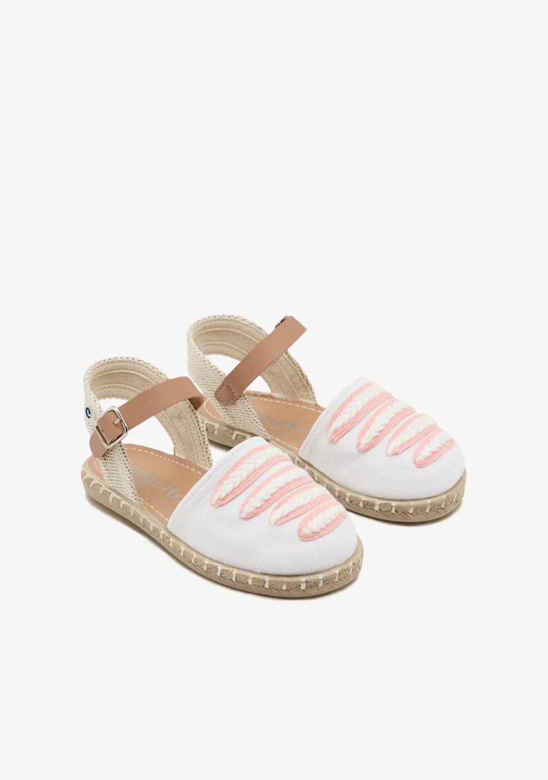 Conguitos Alpargatas Hebilla Tiras Blanco^ Alpargatas|Zapatos De Ceremonia