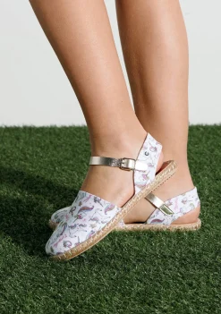 Conguitos Alpargatas Unicornios Hebilla Blanco^ Alpargatas