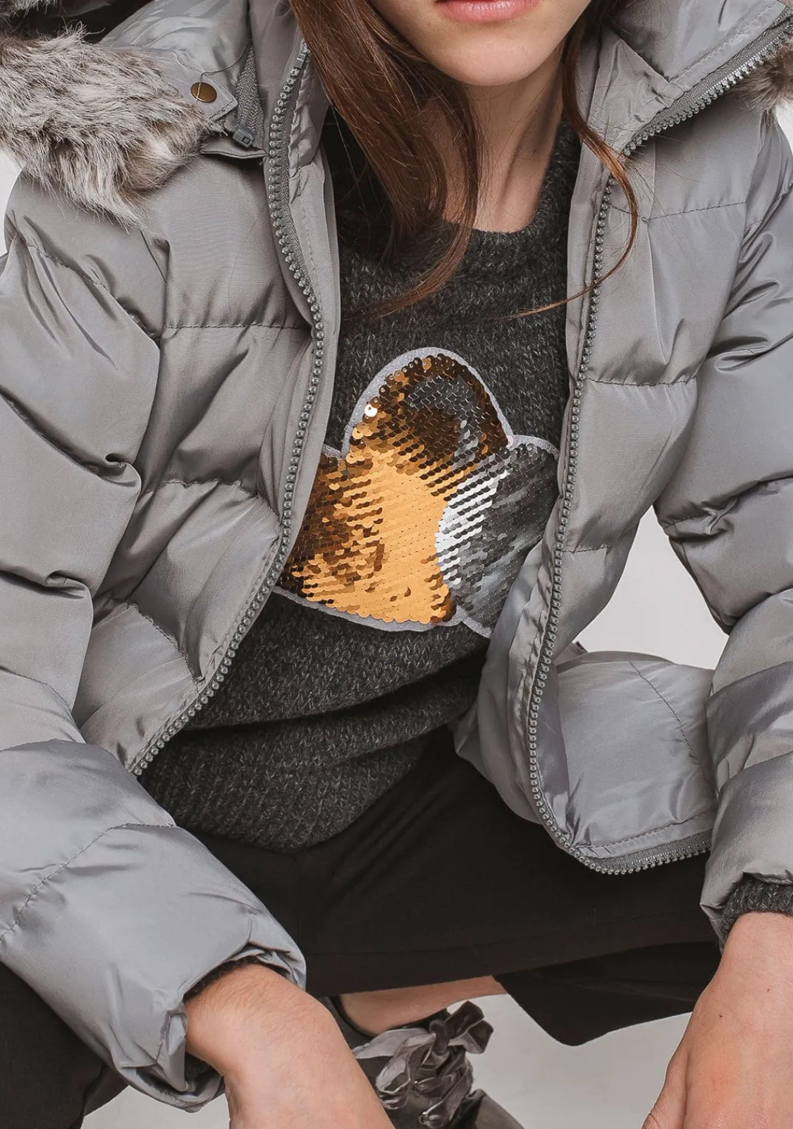 Conguitos Anorak De Niña Pelo Gris^ Chaquetas