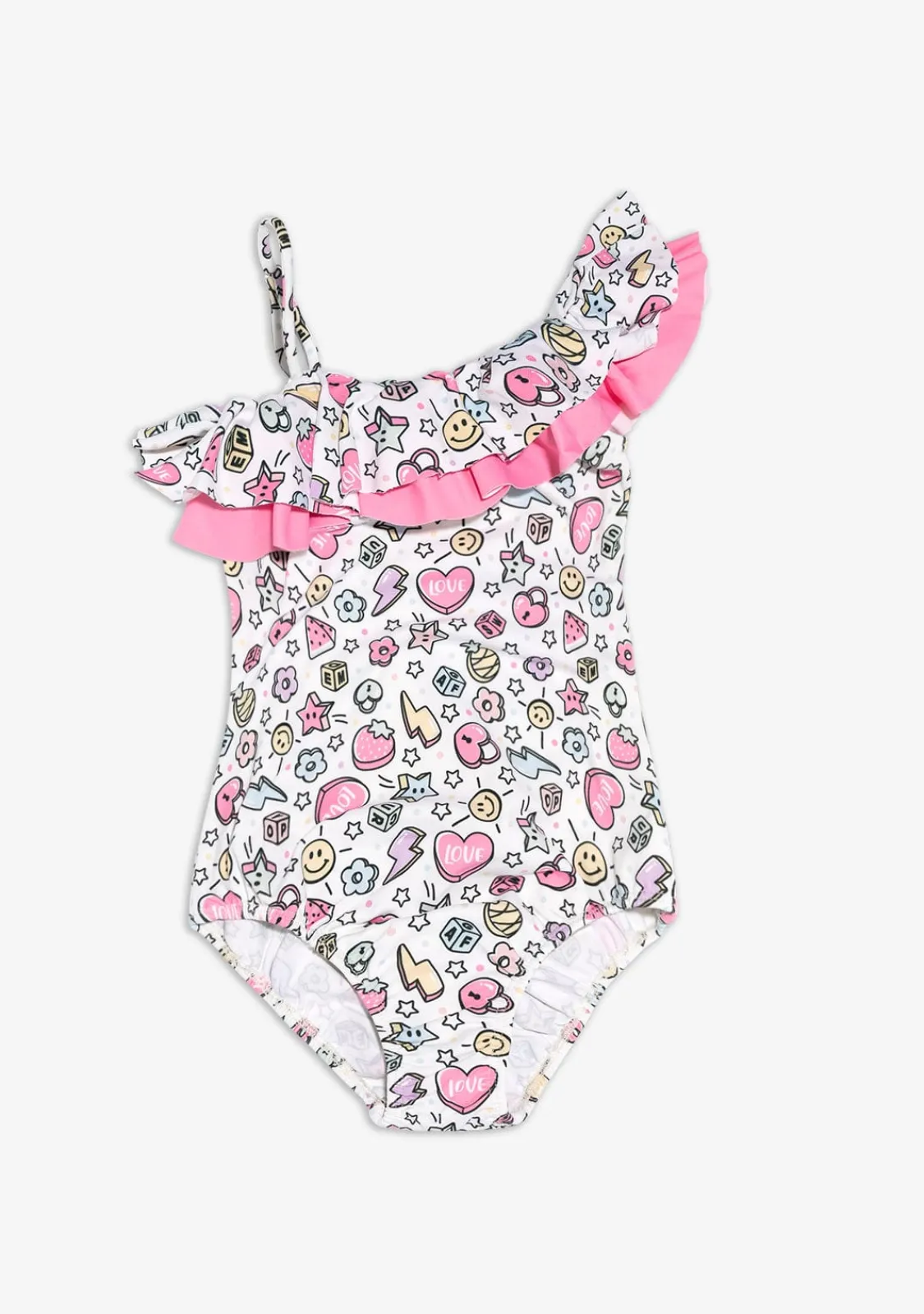Conguitos Bañador Niña Estampado Abalorios Blanco^ Baño