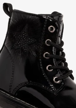 Conguitos Baby's Black Pompon Cord Ankle Boots^ Botas|Botas