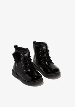 Conguitos Baby's Black Pompon Cord Ankle Boots^ Botas|Botas