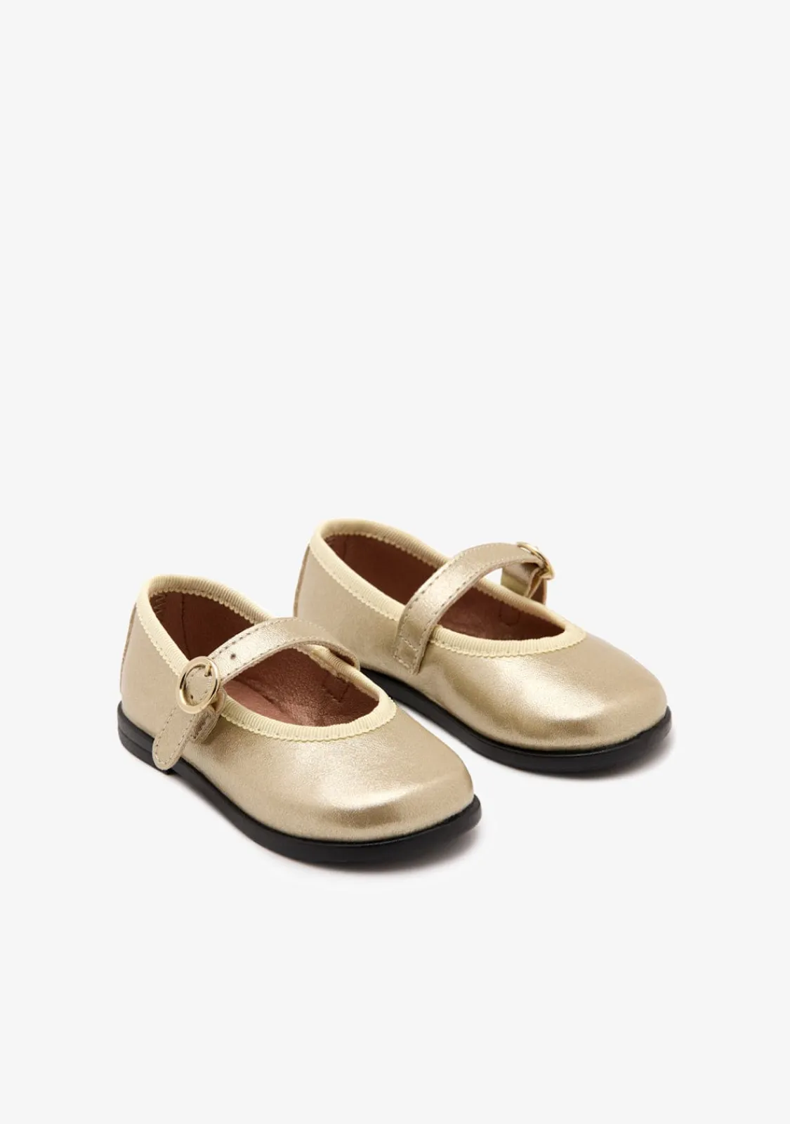 Conguitos Bailarinas De Bebé Hebilla Dorado^ Bailarinas|Zapatos De Ceremonia