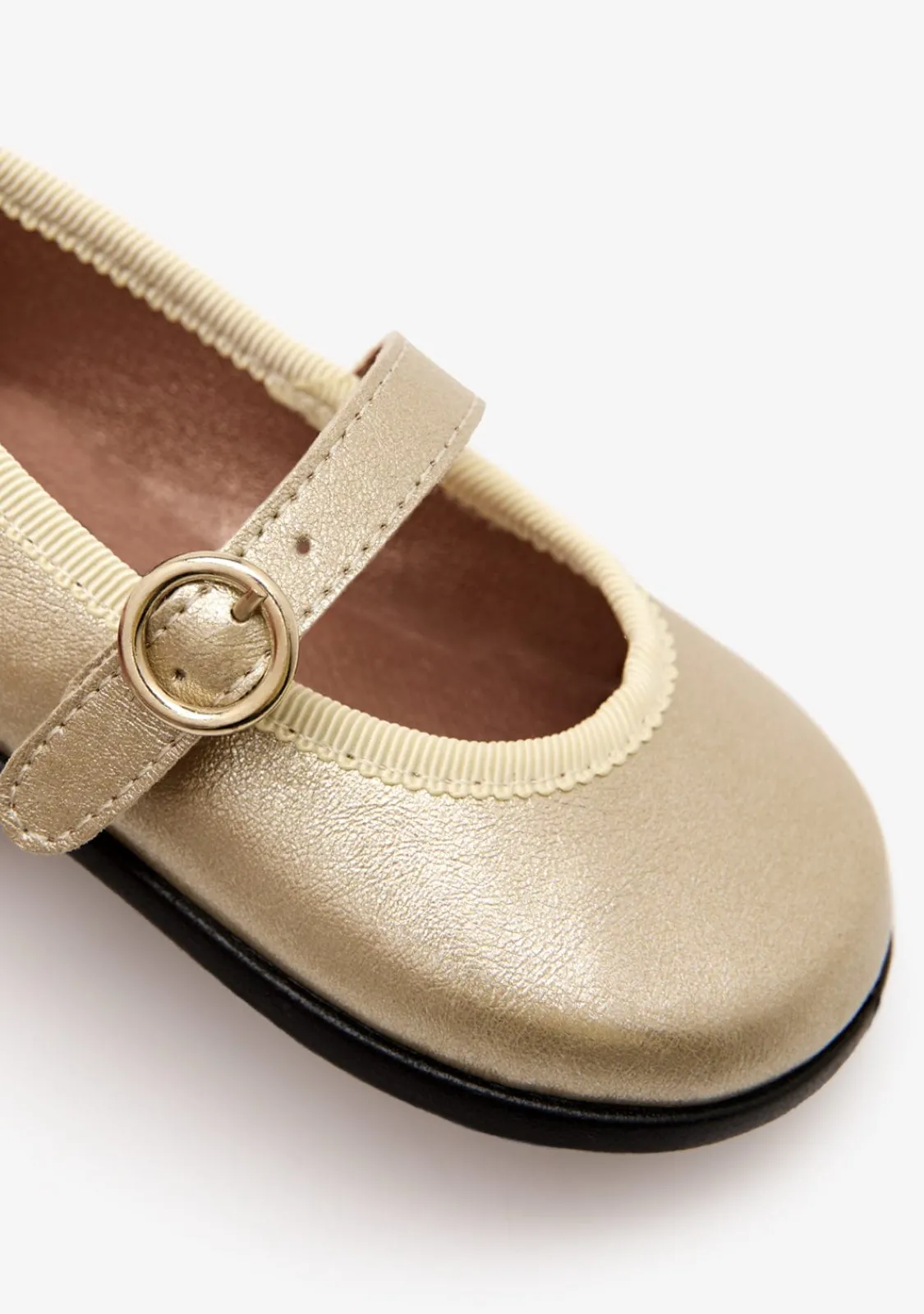 Conguitos Bailarinas De Bebé Hebilla Dorado^ Bailarinas|Zapatos De Ceremonia