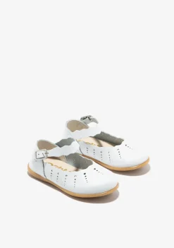 Conguitos Bailarinas De Bebé Ondas Hebilla Blanco^ Bailarinas|Zapatos De Ceremonia