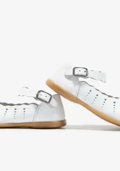 Conguitos Bailarinas De Bebé Ondas Hebilla Blanco^ Bailarinas|Zapatos De Ceremonia