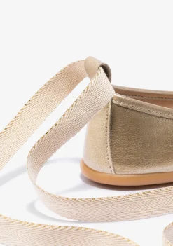 Conguitos Bailarinas De Niña Con Lazo Platino B&W^ Zapatos|Zapatos De Ceremonia