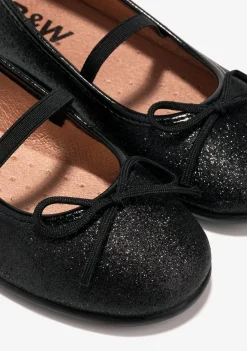 Conguitos Bailarinas De Niña Glitter Negro B&W^ Zapatos|Zapatos De Ceremonia