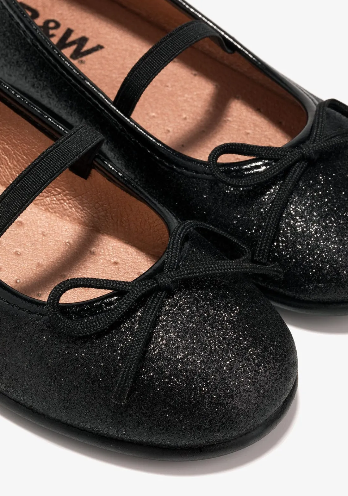 Conguitos Bailarinas De Niña Glitter Negro B&W^ Zapatos|Zapatos De Ceremonia