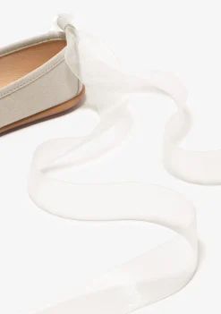 Conguitos Bailarinas De Niña Lazo Beige^ Zapatos De Ceremonia|Bailarinas