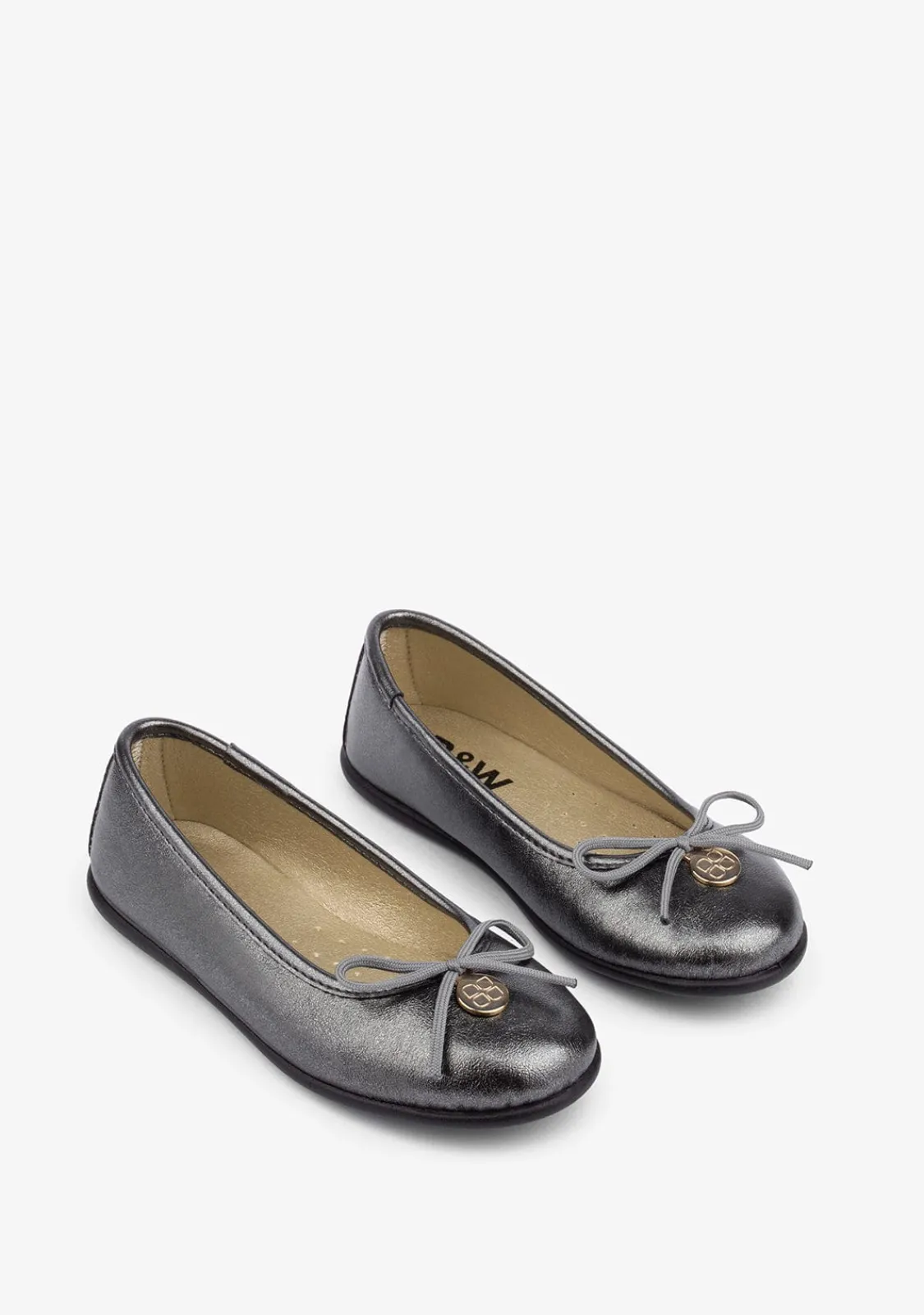 Conguitos Bailarinas De Niña Metalizado Plomo^ Zapatos|Bailarinas