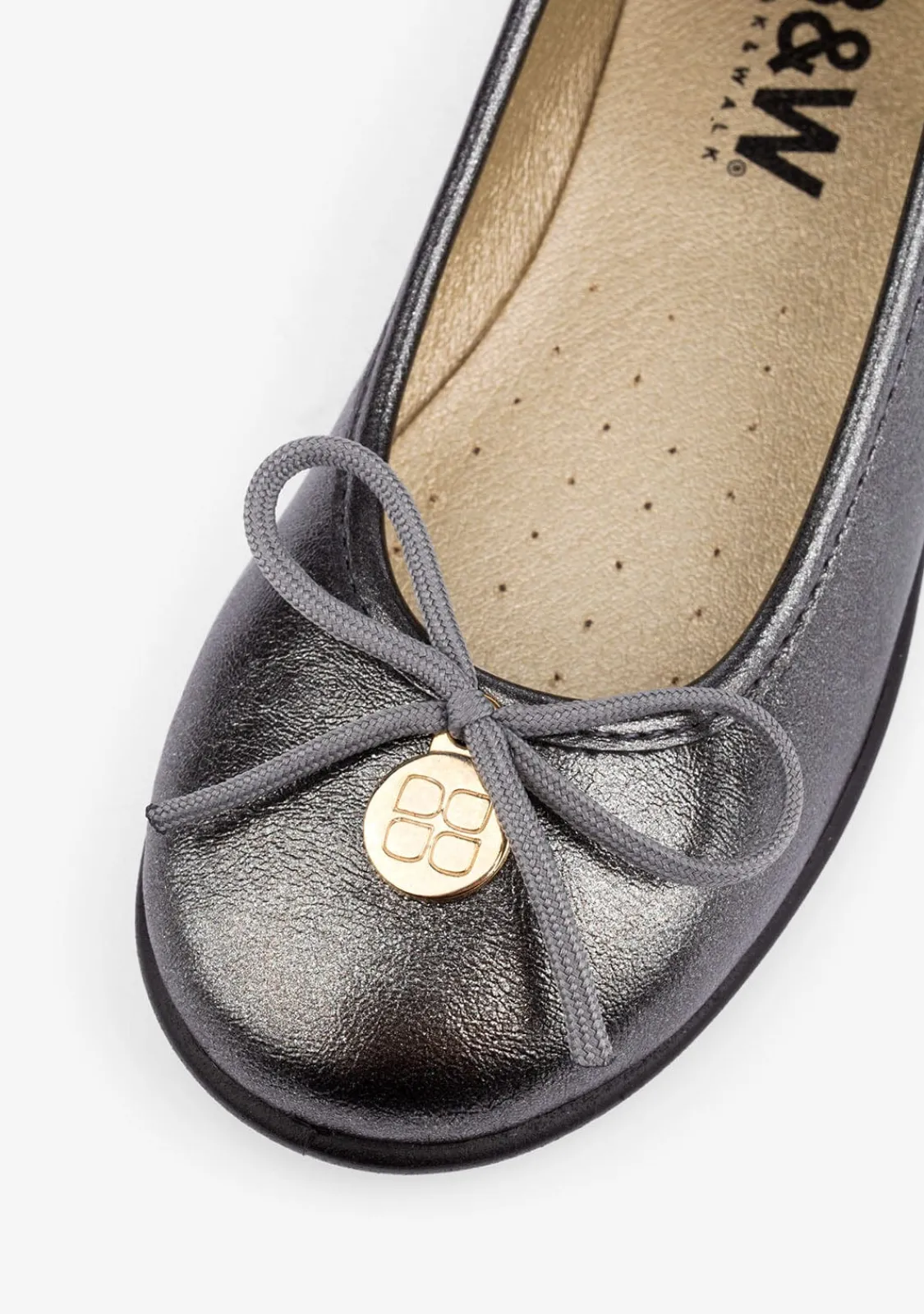 Conguitos Bailarinas De Niña Metalizado Plomo^ Zapatos|Bailarinas