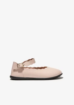 Conguitos Bailarinas De Niña Ondas Rosa^ Zapatos De Ceremonia|Bailarinas
