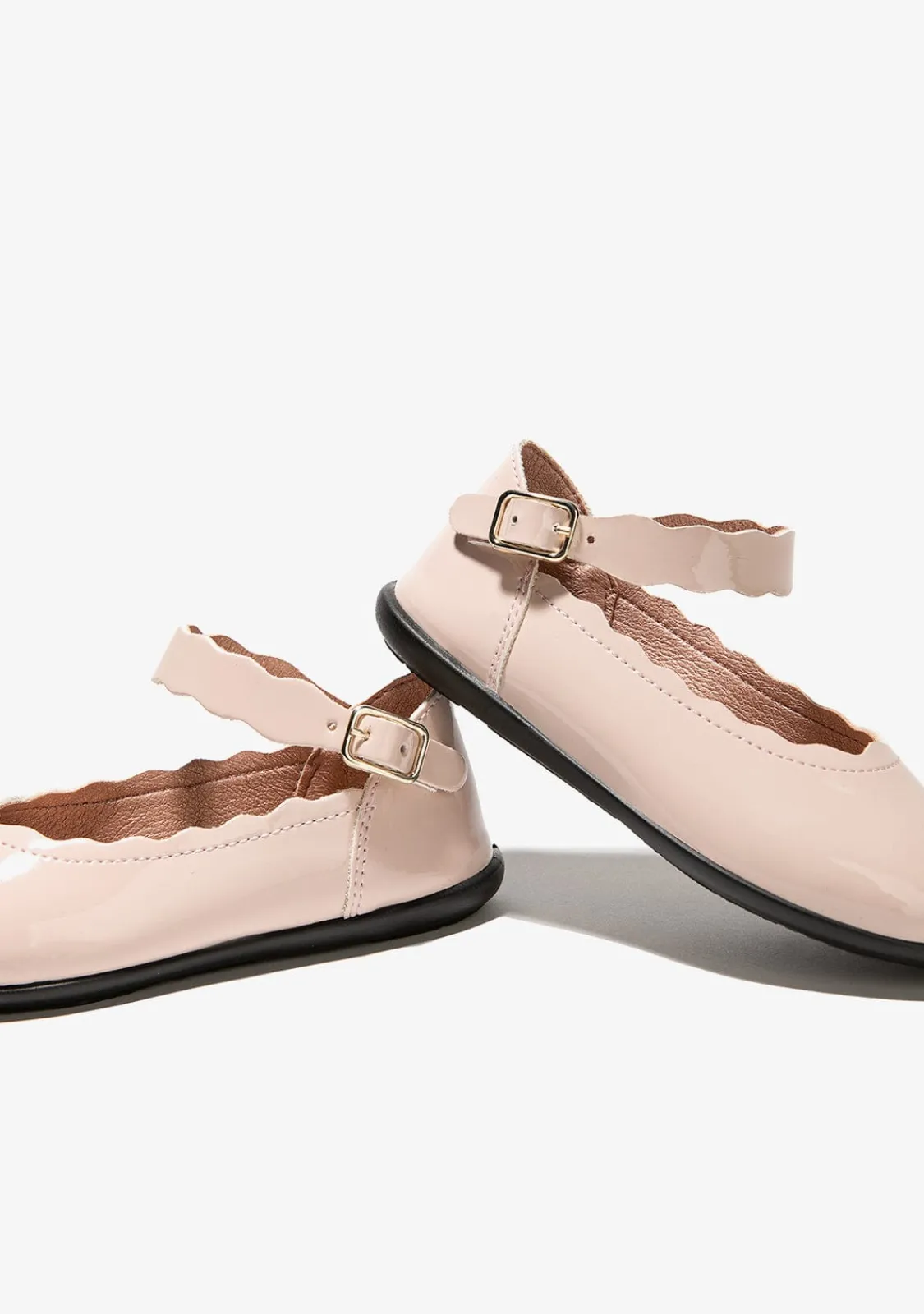 Conguitos Bailarinas De Niña Ondas Rosa^ Zapatos De Ceremonia|Bailarinas