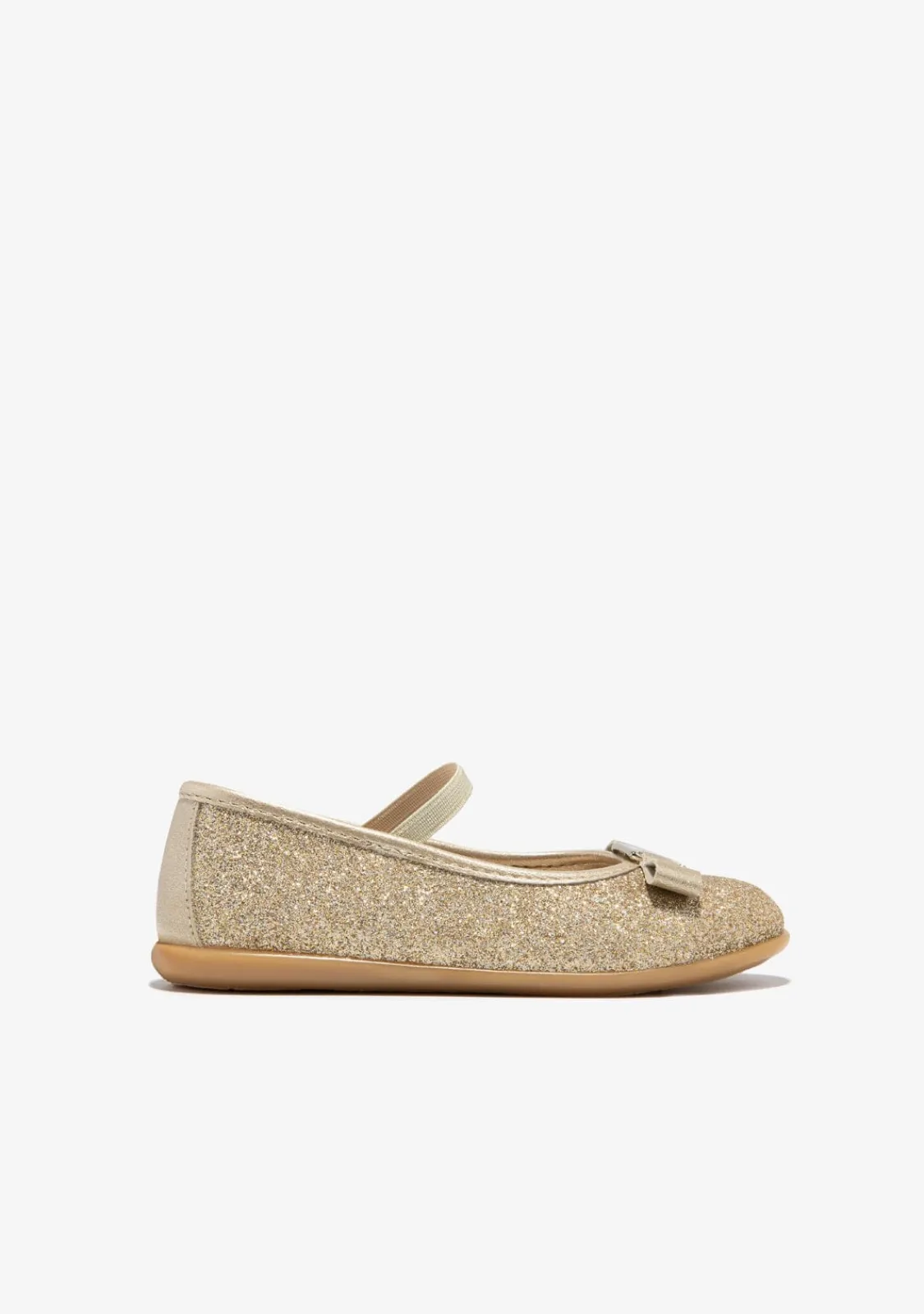 Conguitos Bailarinas Glitter Oro^ Zapatos De Ceremonia|Bailarinas