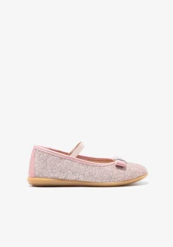 Conguitos Bailarinas Glitter Rosa^ Zapatos De Ceremonia|Bailarinas