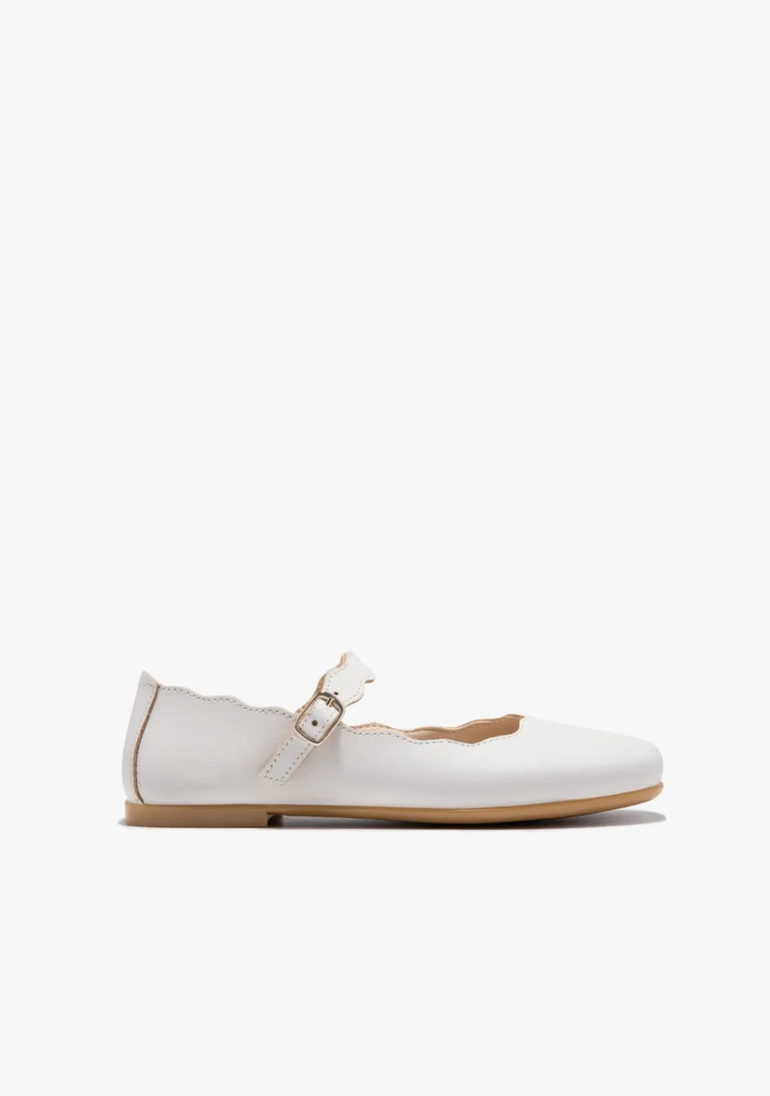 Conguitos Bailarinas Hebilla Ondas Beige B&W^ Zapatos|Zapatos De Ceremonia