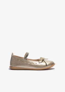 Conguitos Bailarinas Lazo Oro^ Zapatos De Ceremonia|Bailarinas