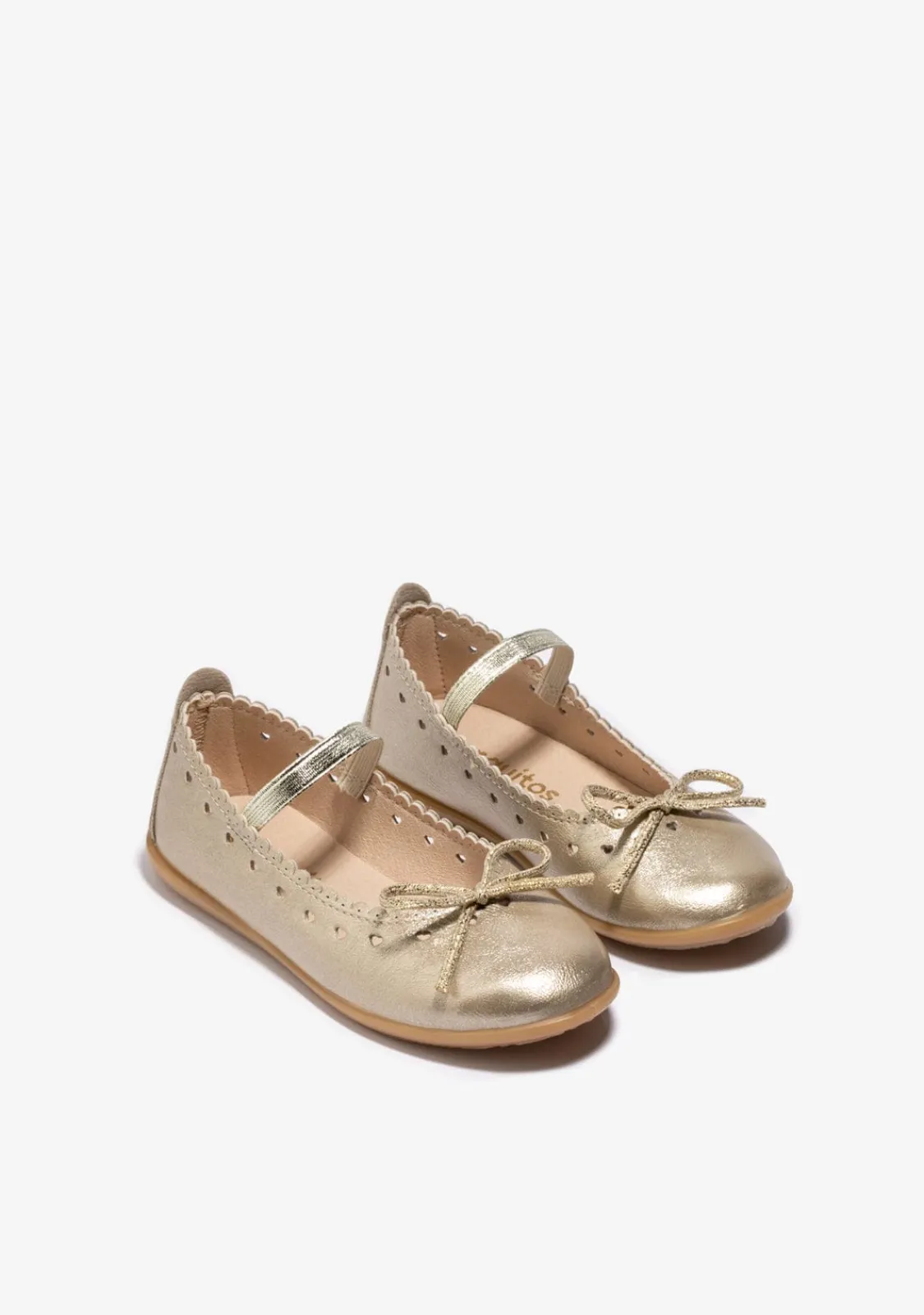 Conguitos Bailarinas Lazo Oro^ Zapatos De Ceremonia|Bailarinas