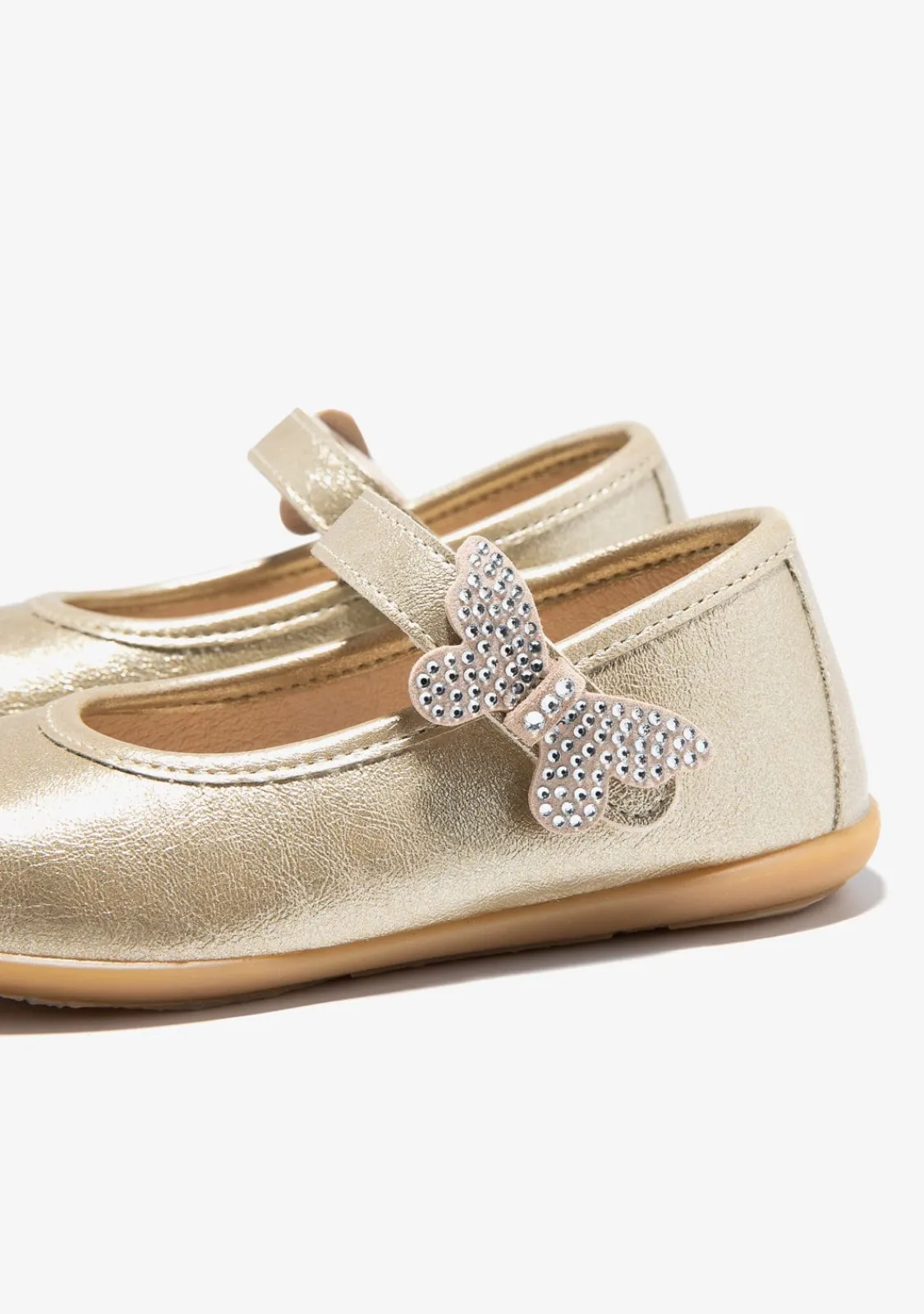 Conguitos Bailarinas Mariposa Oro^ Zapatos De Ceremonia|Bailarinas