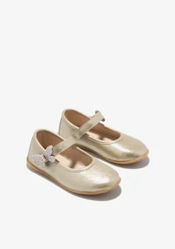 Conguitos Bailarinas Mariposa Oro^ Zapatos De Ceremonia|Bailarinas