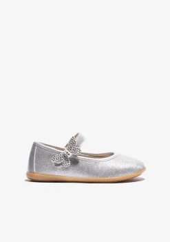 Conguitos Bailarinas Mariposa Plata^ Zapatos De Ceremonia|Bailarinas