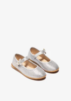 Conguitos Bailarinas Mariposa Plata^ Zapatos De Ceremonia|Bailarinas