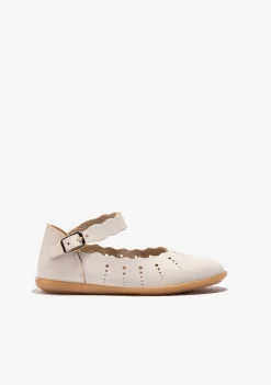 Conguitos Bailarinas Ondas Hebilla Beige^ Zapatos De Ceremonia|Bailarinas