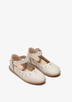 Conguitos Bailarinas Ondas Hebilla Beige^ Zapatos De Ceremonia|Bailarinas