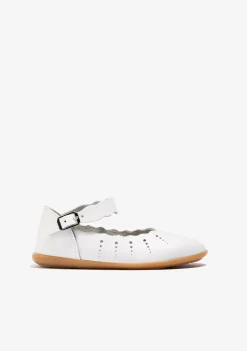 Conguitos Bailarinas Ondas Hebilla Blanco^ Zapatos De Ceremonia|Bailarinas