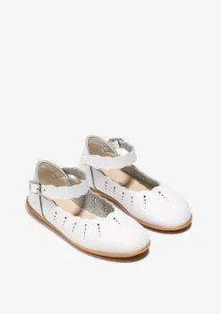 Conguitos Bailarinas Ondas Hebilla Blanco^ Zapatos De Ceremonia|Bailarinas