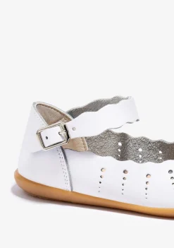 Conguitos Bailarinas Ondas Hebilla Blanco^ Zapatos De Ceremonia|Bailarinas