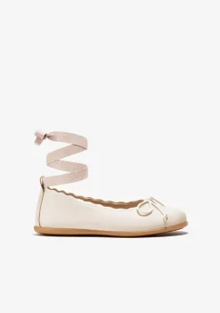 Conguitos Bailarinas Ondas Tira Beige^ Zapatos|Zapatos De Ceremonia