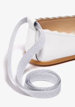 Conguitos Bailarinas Ondas Tira Blanco^ Zapatos|Zapatos De Ceremonia