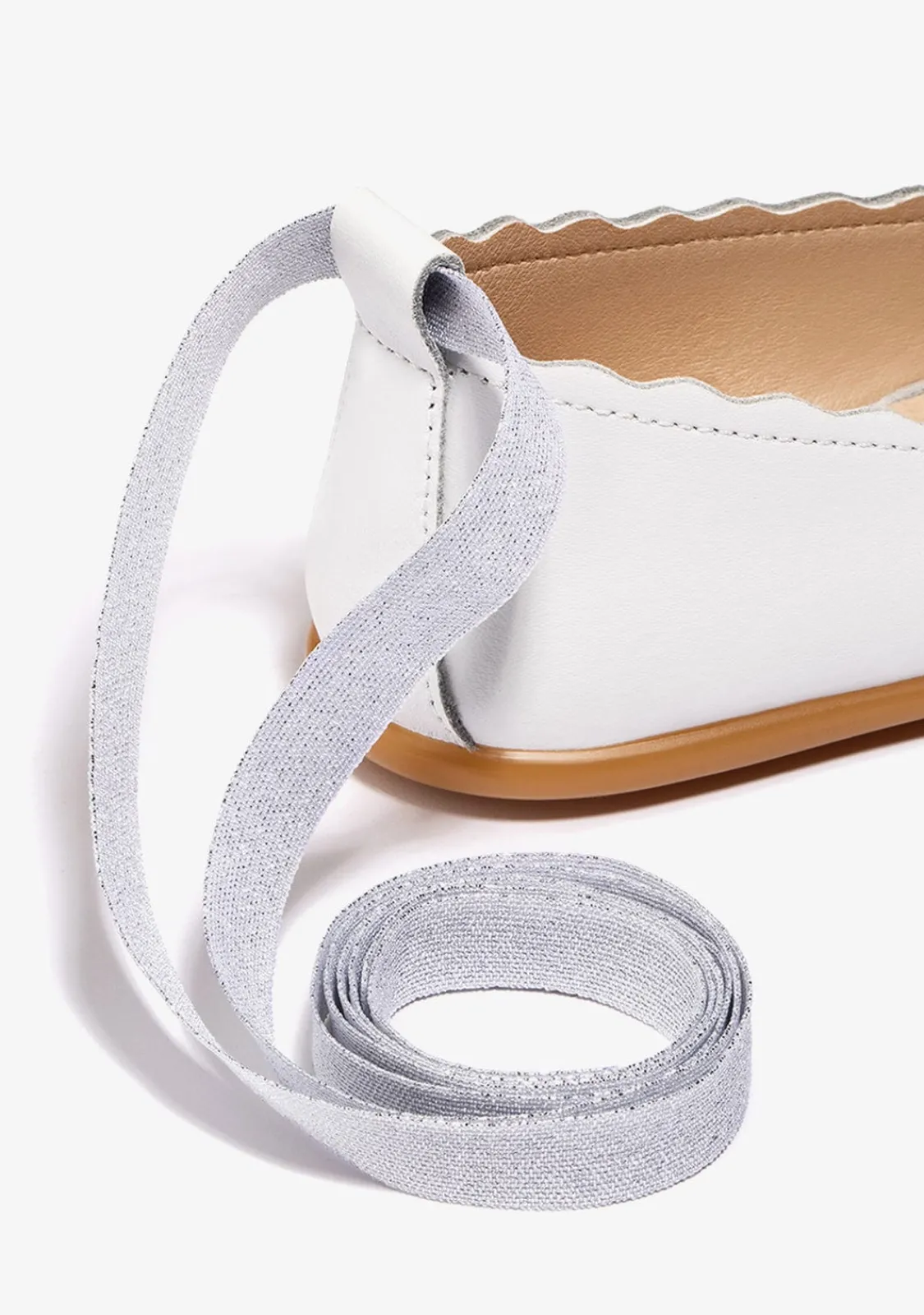 Conguitos Bailarinas Ondas Tira Blanco^ Zapatos|Zapatos De Ceremonia