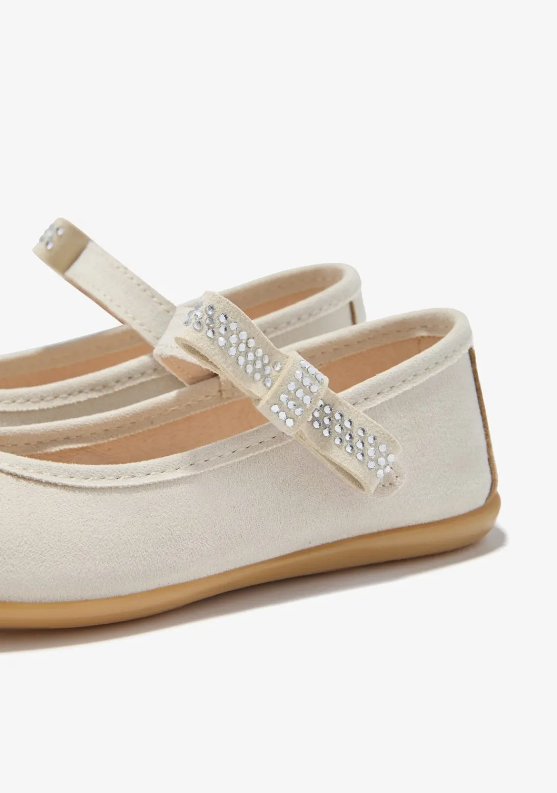 Conguitos Bailarinas Strass Blanco Roto^ Zapatos De Ceremonia|Bailarinas