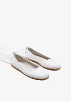 Conguitos Bailarinas Tira Blanco B&W^ Zapatos De Ceremonia|Bailarinas