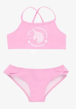 Conguitos Bikini De Niña Volante Rosa^ Baño