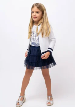 Conguitos Bomber Blanca De Niña^ Chaquetas