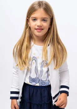 Conguitos Bomber Blanca De Niña^ Chaquetas