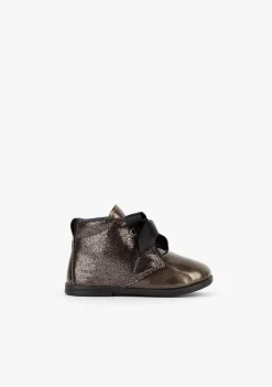 Conguitos Bota De Bebé Charol Fantasía Titanio^ Botas|Botas