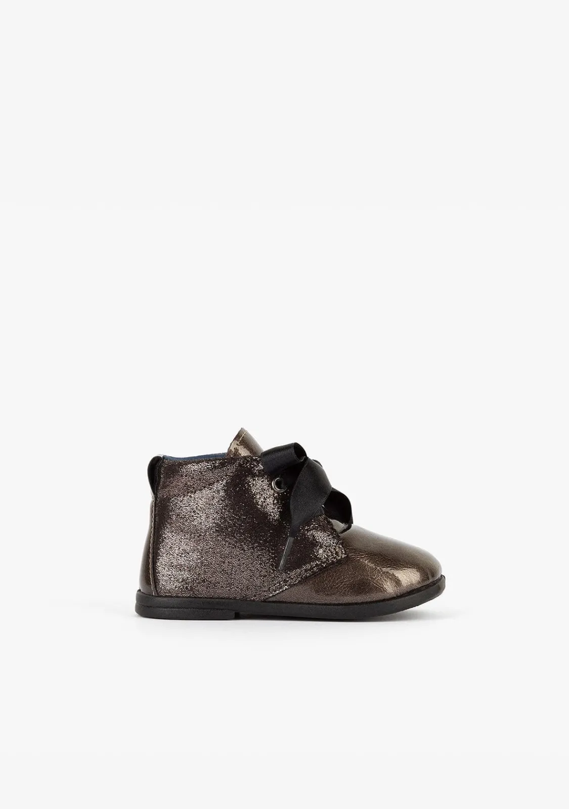 Conguitos Bota De Bebé Charol Fantasía Titanio^ Botas|Botas